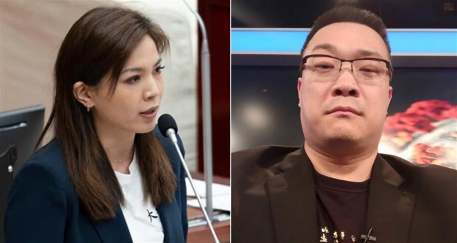 名嘴朱學恒(右)酒後強吻台北市議員鍾沛君(左),台灣高等法院裁定10月6日起延長限制出境、出海8月。(圖/摘自臉書)