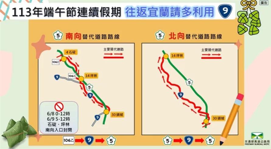 台9線替代道路示意圖。（圖／高公局提供）