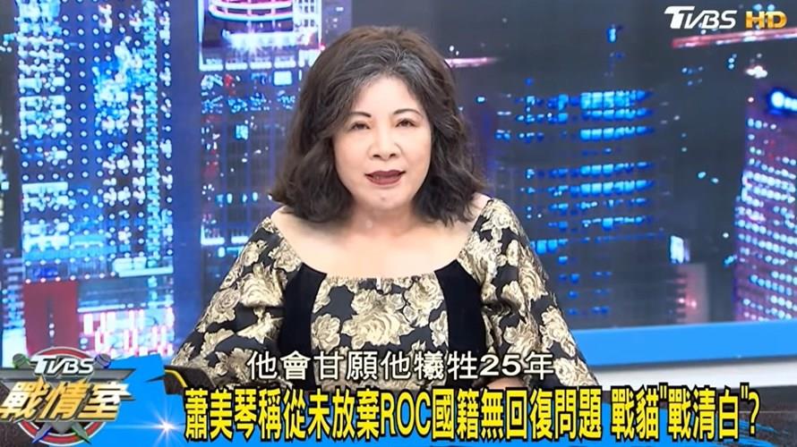 陳文茜在政論節目上透露施明德已住進加護病房十幾天。（圖／翻攝自TVBS戰情室）