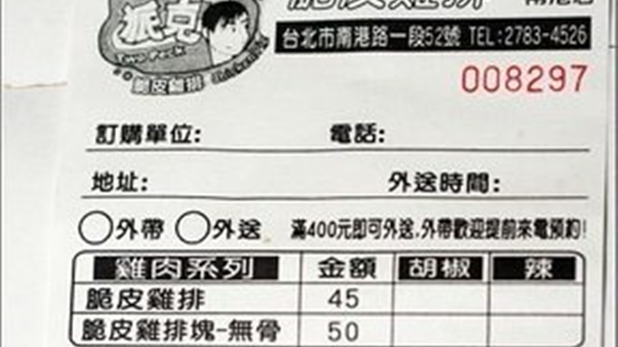 網友貼出以前的派克雞排一片45元。（圖／取自PTT）