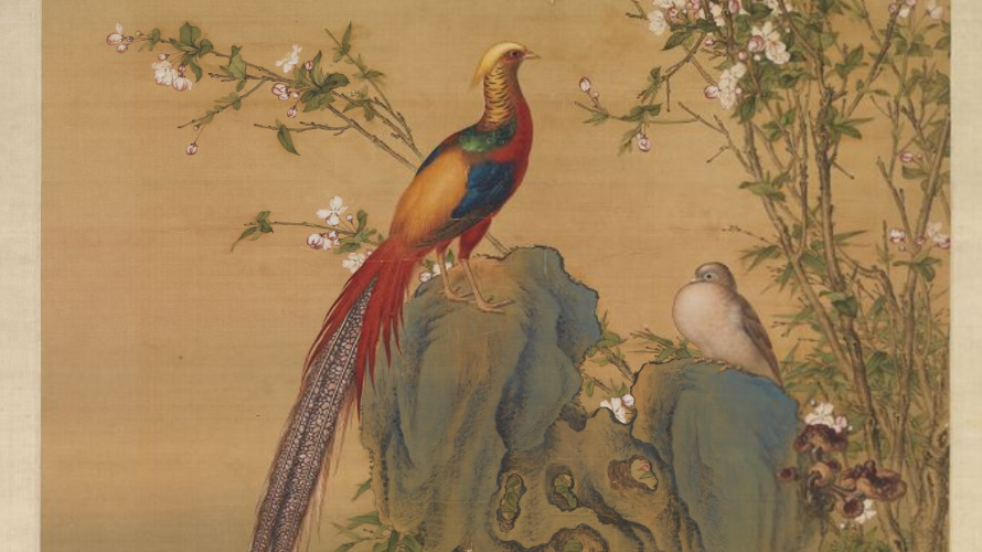 郎世寧《錦春圖》。(圖片來源: 國立故宮博物院 OPEN DATA)