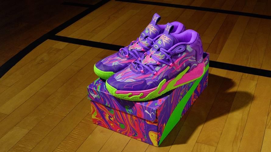 PUMA MB.03 TOXIC 中毒異形簽名實戰籃球鞋。(圖/品牌提供)