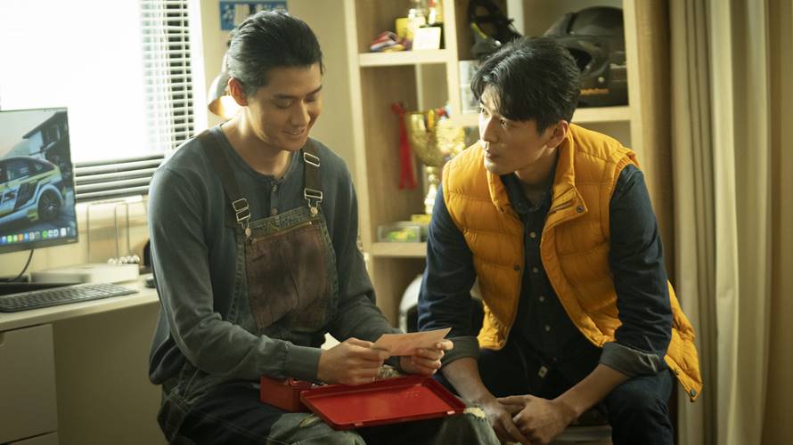 李玉璽（左）、涂善存（右）特別演出拉力賽好搭檔。（圖／采昌國際提供）