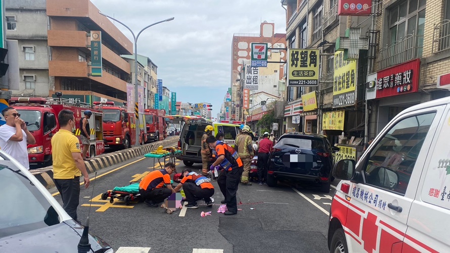 台南3歲女童過馬路遭撞慘死事件持續發酵。(圖／翻攝畫面)
