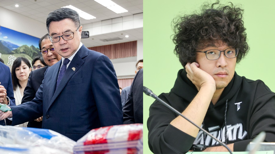 卓榮泰(左)、沈伯洋(右)。(圖/摘自臉書)