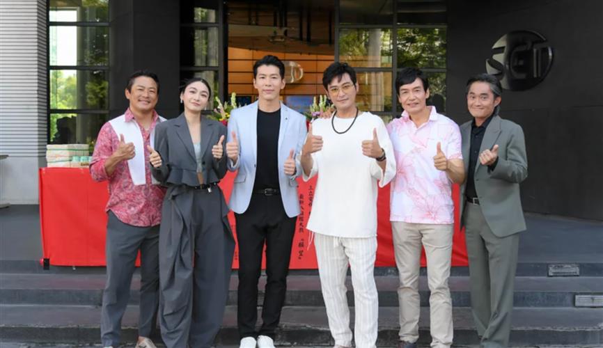 江宏恩(左起)江祖平、黃少祺、陳冠霖、霍正奇、江國賓演出新八點檔《願望》。(圖/三立提供)