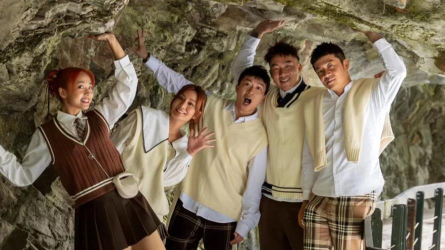 左起為吳映潔、莎莎、張立東、郭泓志、姚元浩錄影。（圖／好看娛樂提供）