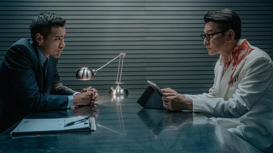 劉德華在《潛行》中和彭于晏有精彩對手戲。(圖/華映提供)