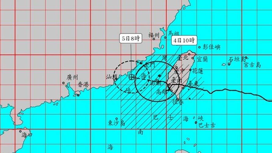 海葵二度登陸。(圖/翻攝臉書報天氣-中央氣象局)